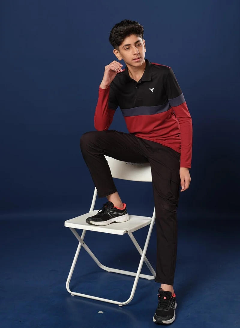 تكنوسبورت تيشيرت بولو بأكمام طويلة وتقنية الألوان المتدرجة من تكنوسبورت